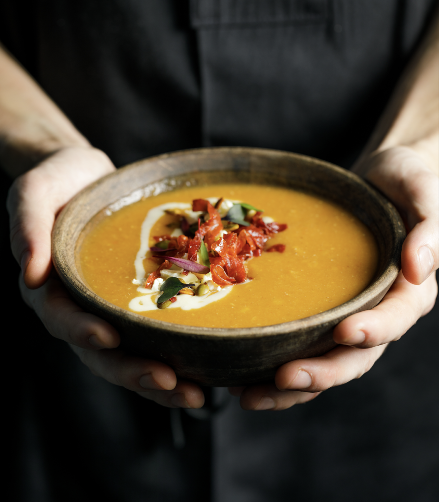 Roasted Sweet Potato and Onion Soup. Modus Minimum