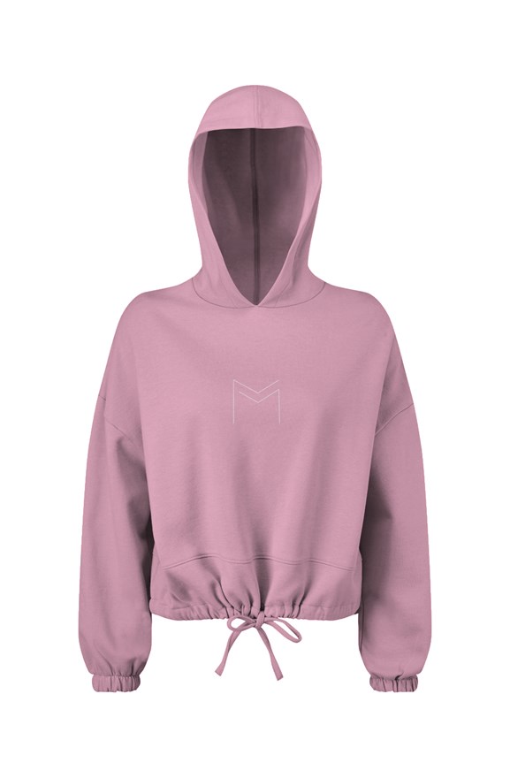 MOMIN Cropped Hooded Recycled Embroidered Essential Sweat